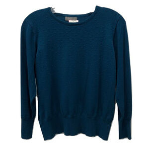 First Avenue Long-Sleeve Crew-Neck Sweater, Size M